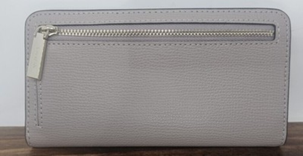 Kate Spade Darcy Refined Grain Leather Large Slim Bifold Wallet Warm Taupe New - Picture 2 of 9